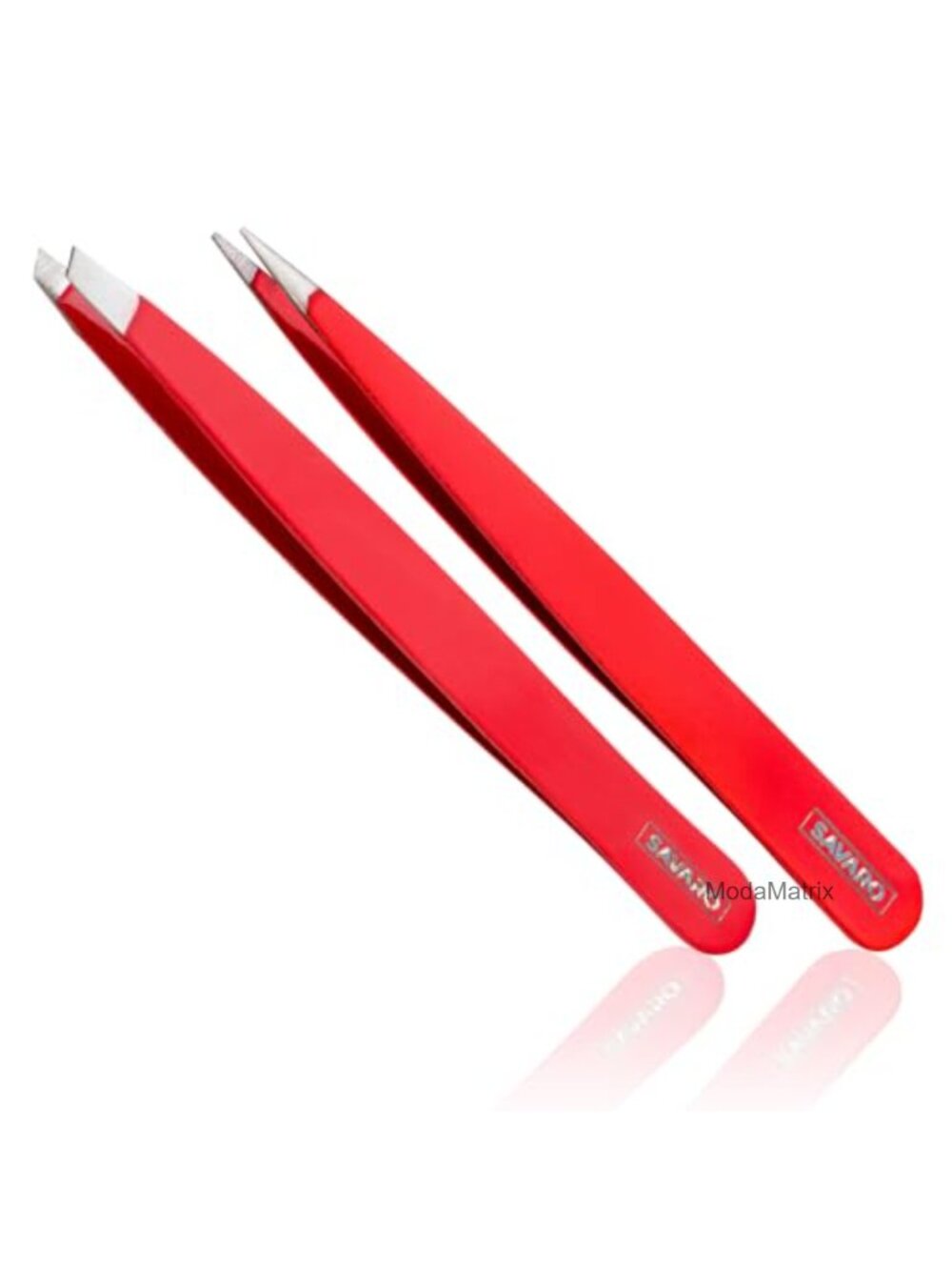 Slant Tip Precision Stainless Steel Tweezer Set for Eyebrow and Ingrown Hair